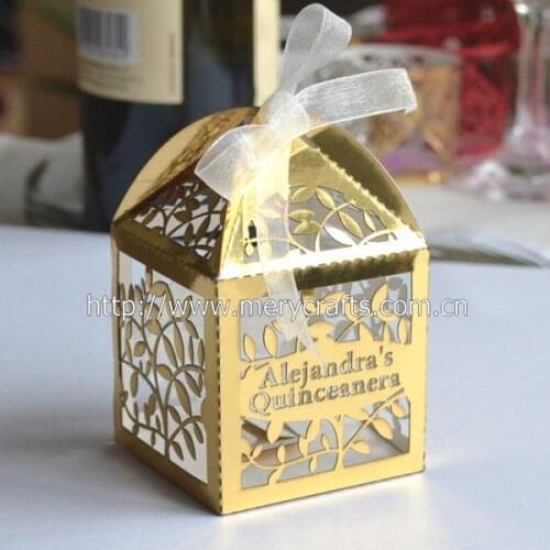 2017 Lastest wedding decoration! elegant gift laser cut wedding favour boxes