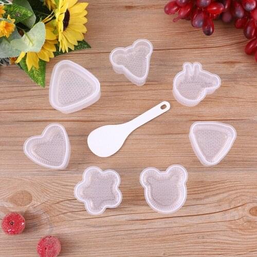 4 Pcs Transparent Practical Kitchen Bento Decorating Sushi Onigiri Mold Food Press Triangular Form Rice Ball Maker Accessories