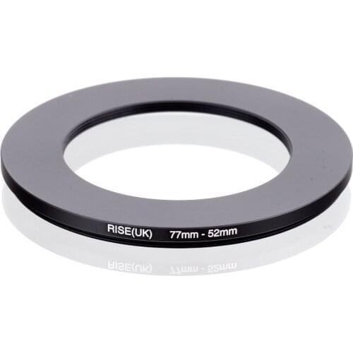RISE(UK) 77mm-52mm 77-52mm 77 to 52 Step down Ring Filter Adapter black