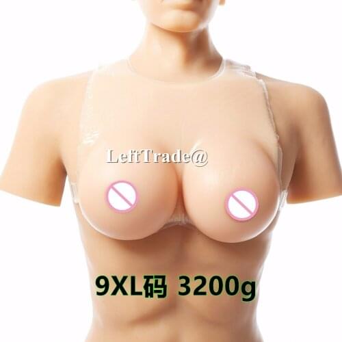 3200g H cup forma de silicone breast prosthesis for transvestite clothing