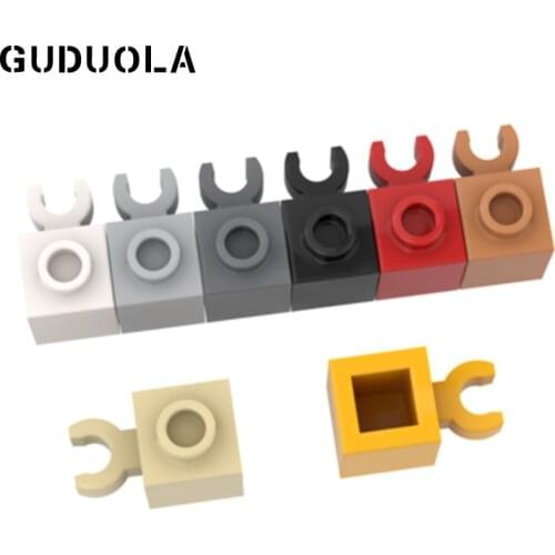 Guduola Speial Brick 1x1 with Vertical Clip (Open 'O' Clip, Hollow Stud)60475/30241 MOC Building Block Small Particle 80pcs/LOT