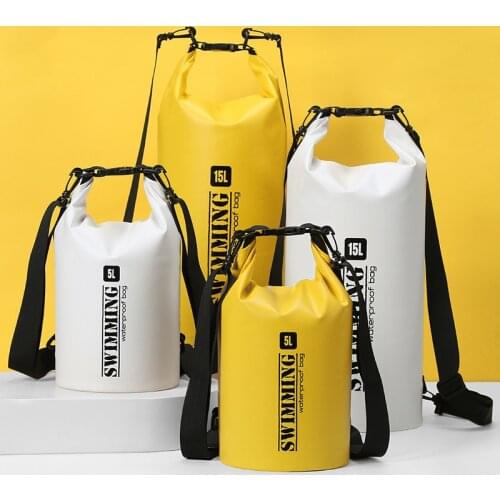 5L/15L PVC Waterproof Swimming Storage Bag Outdoor Diving Compression Storage Bag Foldable Outdoor Travel Sports Backpack XA717Y