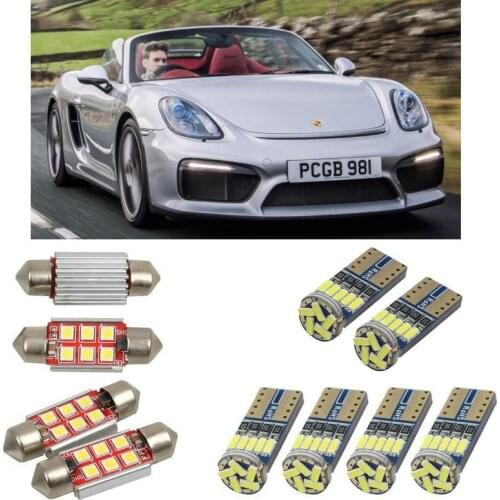 Superbright Interior led Car lights For porsche boxster spyder 981 cabrio car accessories boot light dome map light4pc