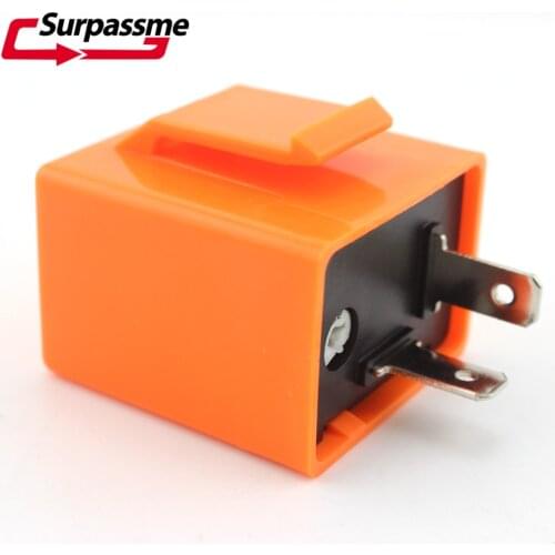 Universal 12V 2Pin Motorcycle Turn Signals Flasher Relay Adjustable Frequency LED Relay For Honda Yamaha Kawasaki Accessories