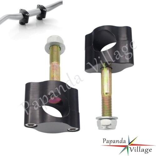 Universal 1" 25mm Billet 6061 Aluminium Black Motorcycle Handle Bar Mount Handlebar Risers Clamp For Harley Honda Yamaha Suzuki