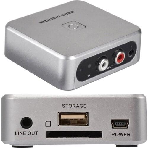Audio Capture card recorder, convert old music to digital mp3 format, save into USB Drive or SFD TF Card directly, no pc need
