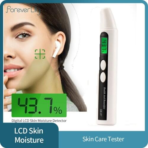 LCD Digital Skin Moisture Meter Skin Care Tester Moisture Oil Content Analyzer Monitor Detector Face Care Tool Monitoring