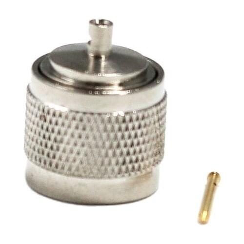 1pc N type Male RF Coax Connector solder for Semi-flexible cable RG402 RG405 Straight nickelplated wholesale NEW