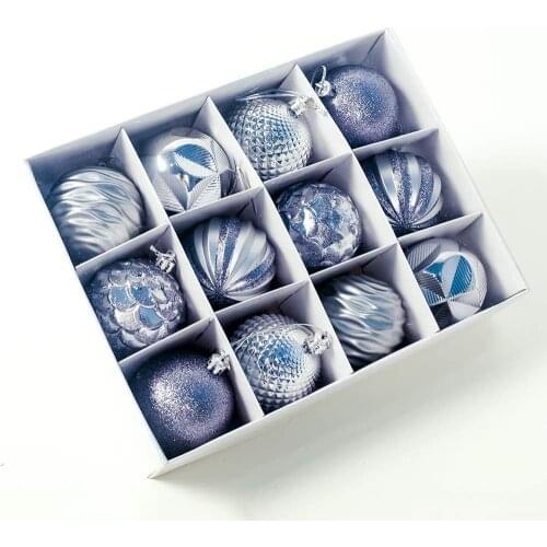 2.36‘’ Christmas Balls Ornaments - 12 Pieces - Christmas Tree Decorations - Silver