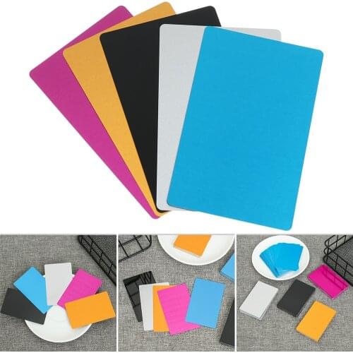 50Pcs/Lot Blanks Cards for Use Laser Mark Engraved Metal Smooth Business Visiting Name Cards Aluminium Alloy Business Card