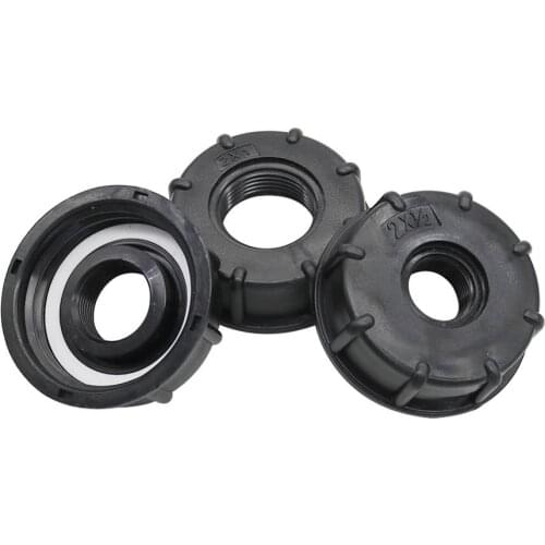 60mm to 1/2" 3/4" 1" Female Thread IBC Tank Adapter Tap Conector Replacement Valve Fittings Garden Irrigation Connectors 2 Pcs