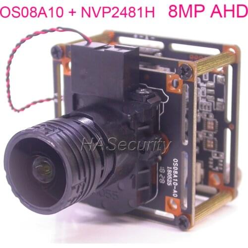 AHD 8.0MP @15FPS 3840 x 2160 1/1.8" OmniVision OS08A10 CMOS + NVP2481 CCTV camera module PCB board +OSD cable +M16 8MP Lens +IRC