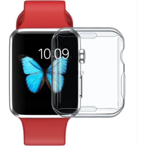 Watch accessories for Apple Watch Case Series 5 4 3 2 1 Soft Slim TPU Screen Protector Cover 38mm 42mm 40mm 44mm Full Protection