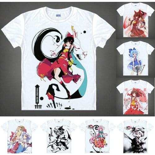 Coolprint Anime Shirt Lotus Land Story T-Shirts Multi-style Short Sleeve Remilia Scarlet Izayoi Sakuya Cosplay Hentai Shirts