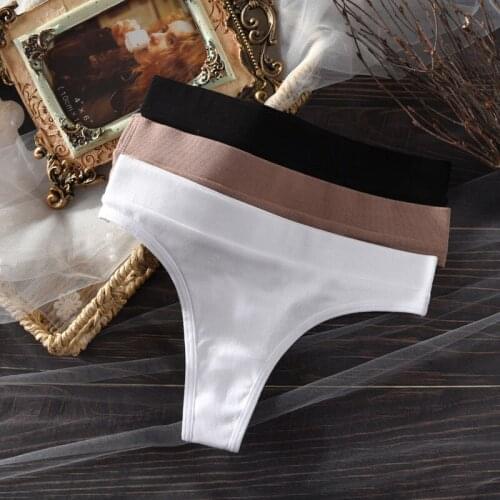 ATHVOTAR Sexy Thongs Panties Seamless G-String Female Low-Rise Underpants Women Solid Briefs Dropshiper