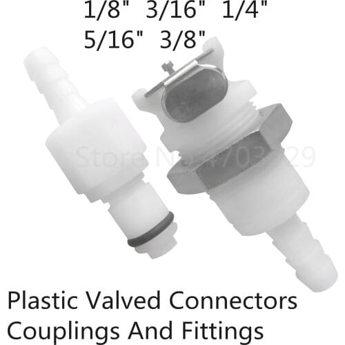Quick Connector Valved Connectors Hose Barb Unidirectional Check valve assembly