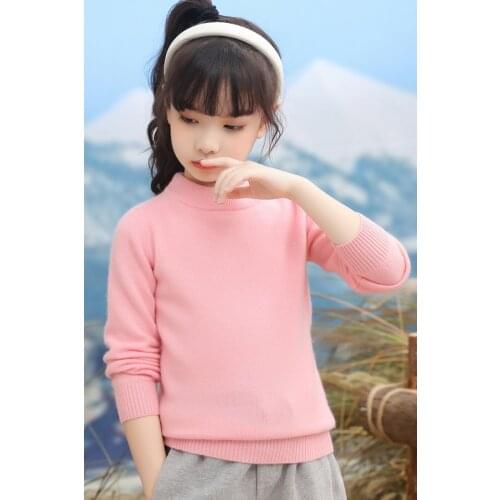 KOIJINSKY 2021 pure wool childrens half high neck knitted sweater