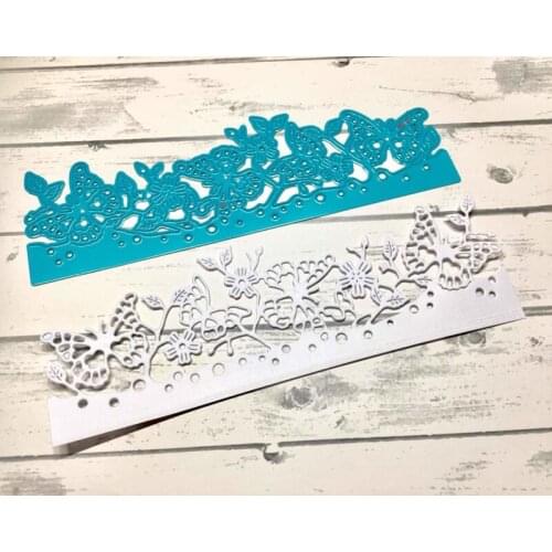 JMCRAFT Beautiful Butterfly Flower Border #4 Metal Cutting Dies DIY Scrapbook Handmade Paper Craft Metal Steel Template Dies