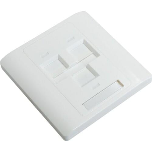 Category 6 3-port RJ45 network socket panel for LAN Ethernet panel