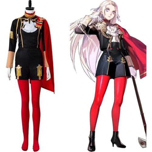 Three Houses Fire Emblem Cosplay Edelgard Von Hresvelgr Cosplay Costume Women Girls Full Suit Costume Halloween Party Costumes