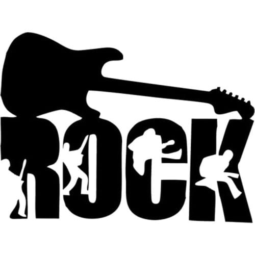 Guitar Creative Decals Fashion Car Window Decoration PVC Waterproof Sunscreen Car Sticker Good Quality Waterproof Sun Protection