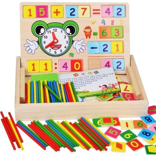 Counting Sticks Box Set Montessori Wooden Blocks Number Math Teaching Kids Game Education Intelligence Stick Toy Gifts