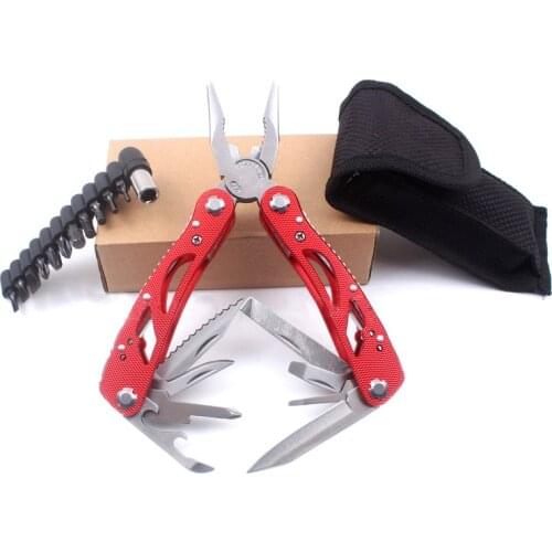 MultiTools set Folding Pliers Fishing Camping Survival EDC Bits Gear crimper Pocket Knife Plier wire cutter stripper tool pliers