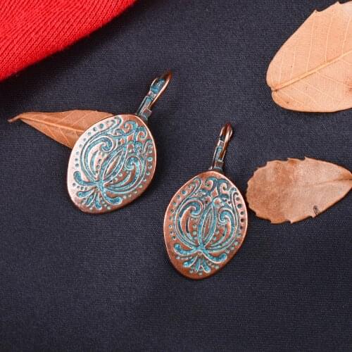 2021 New Trendy Vintage Ethnic Bohemian Sculpture Earrings For Female Womens Dangle Hanging Ear Ornaments Wedding Accessoies