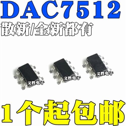 New and original DAC7512N D12N SOT23-6 D/a converter chip IC, IC integrated circuit chip 12 modulus conversion chip