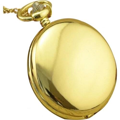 Top luxury Pocket Watch Unisex Retro Smooth Round Dial Arabic Numbers Analog Quartz Chain Pocket Watch Necklace relogio de bolso