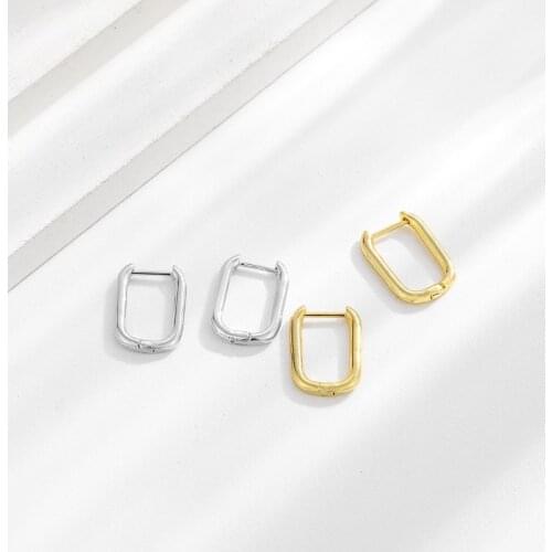 Fashion Small Geometrical Solid Oval Earrings Gold Silver Color Small Hoop Earrings For Women Prevent Allergy Jewelry 2020