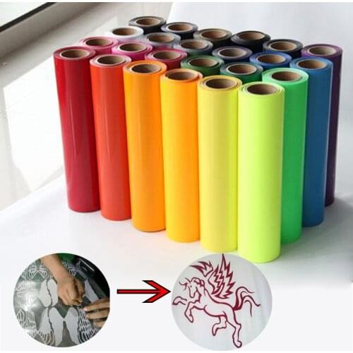 Six Colors Choosen Fluorescent Heat Trasnfer Vinyl DIY T-Shirt Film South Quality
