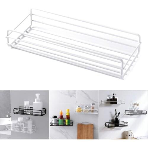 Punch Free Bathroom Shelf Bathroom Organizer Storage Rack Organizer Shower Wall Shelf Kitchen Basket Bathroom Accessories