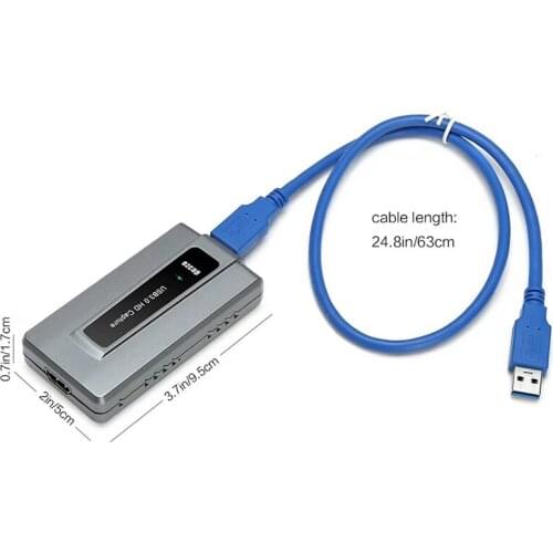 USB3.0 HDMI Capture, convert hdmi video audio to computer, upto 180p 60fps,Living steam for windows, mac, linux os