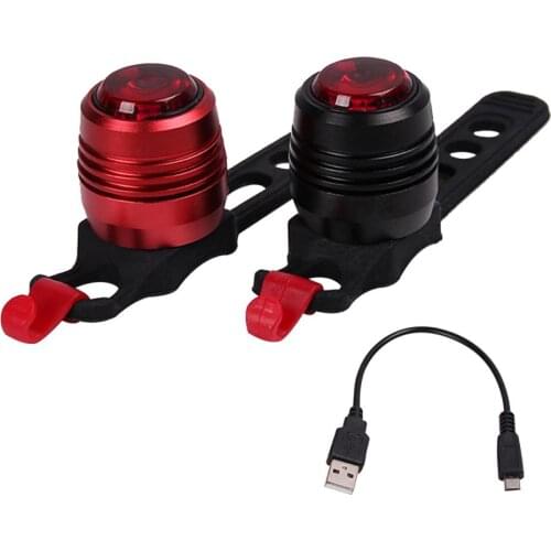 Bicycle Gemstone Taillight Warning Light Bicycle Night Warning Light Bicycle USB Charging Highlight Waterproof Taillight