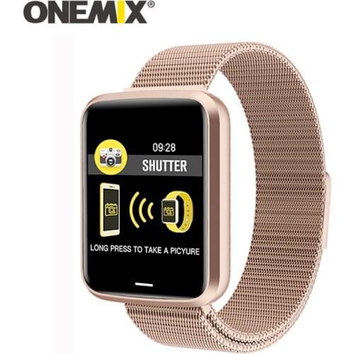 ONEMIX Women Fashion Smart Watch Fitness Bracelet Heart Rate Tracker Bluetooth Men Sports Monitor Blood Wristband