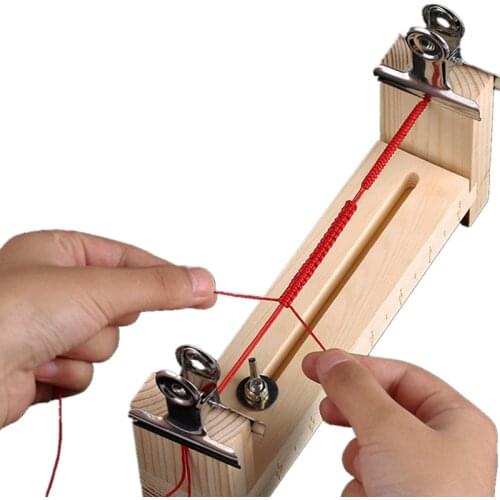 1 Set Wood Braided Rope Jewelry Tools Natural Wooden Jewelry DIY Easy Machine Findings 22.5cm x 9cm 5cm x 4.5cm