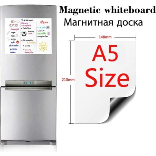 1Pcs A5 Magnetic Whiteboard Dry Erase White Board Fridge Stickers Presentation School Office Kitchen Message Boards