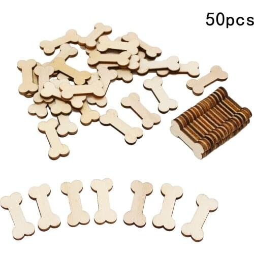 20PCS Unfinished Wood Dog Bone Cutouts Dog Bone Shaped Wood for Crafts Wooden DIY Projects, Gift Tags, Home Decoration