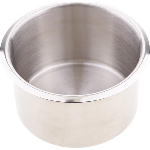 2xMarine Boat RV Trailer Cup Drink Holder Recessed Silver Yacht Accessories 90mm