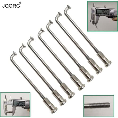304 Stainless Steel Material J-bend Equal Diameter 4.0 mm Lighting Sliver Motorcycle Spokes Match With 22 mm Longer Brass Caps