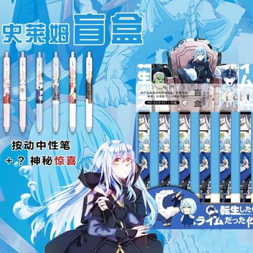 36 Pcs/box Anime That Time I Got Reincarnated as a Slimes Pen Toy Gel Pen Blind Mystery Box Study Stationery Toys Gift 0.5mm