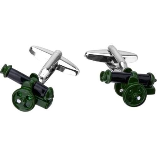 5pairs/lot Creative 3D Cannon Design Cufflinks Plating Cuff Links Shirt Cuff Button Mens Jewelry Accessory Gift
