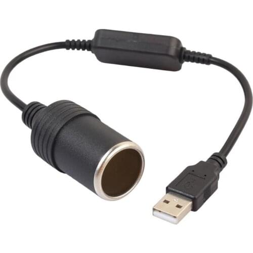 5V 2A USB to 12V 8W Car Cigarette Lighter Female Socket Adapter USB Male to Cigar Lighter Female Converter Auto Accessories