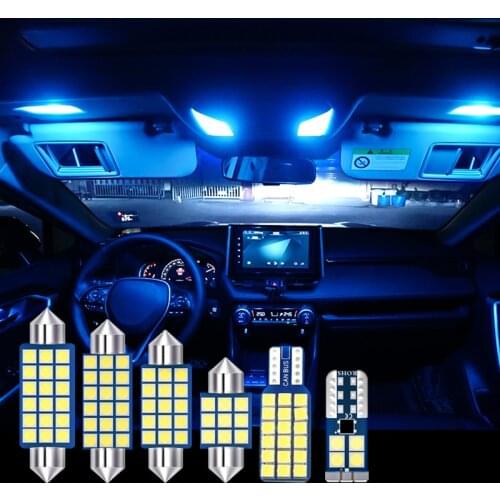 6pcs Error Free Car LED Bulbs Interior lights Kit Dome Reading Light Trunk Lamp For Toyota RAV4 RAV 4 2019 2020 XA50 Accessories