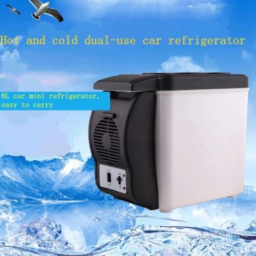 12V 6L Car Refrigerator Auto Mini Fridge Refrigerators Freezer Cooling/Warmer Box Frigobar Food Fruit Storage Fridge Compressor