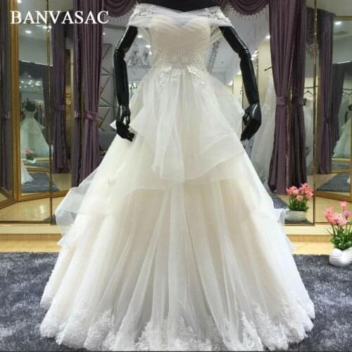 BANVASAC Satin Wedding Dresses