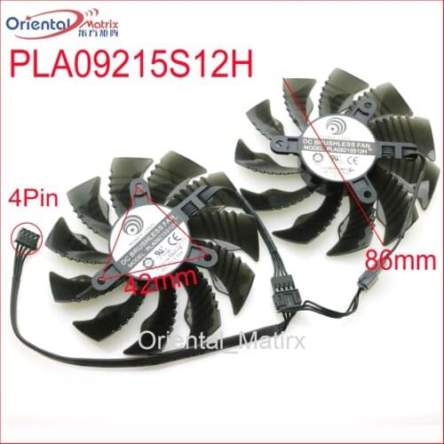 Free Shipping PLA09215S12H 12V 0.55A 86mm 4Pin For Gigabyte GTX1060WF2OC GTX1050TI GTX1050 GTX1060 Graphics Card VGA Cooling Fan