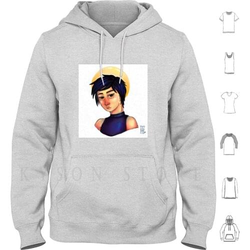 Crynn From My Upcoming Comic Haha Hoodie Long Sleeve Fishing Rod Angelic Cherubim Angelus Seraph Seraphim Kawaii Cute