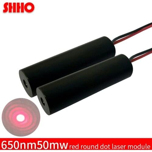 Long service life 650nm 50mw red round laser module red laser dot sight DC driver 3V to 5V customizable size industrial class